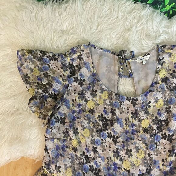 Lucky Brand floral short sleeve casual cite modest blouse plus size 1X - Picture 6 of 13